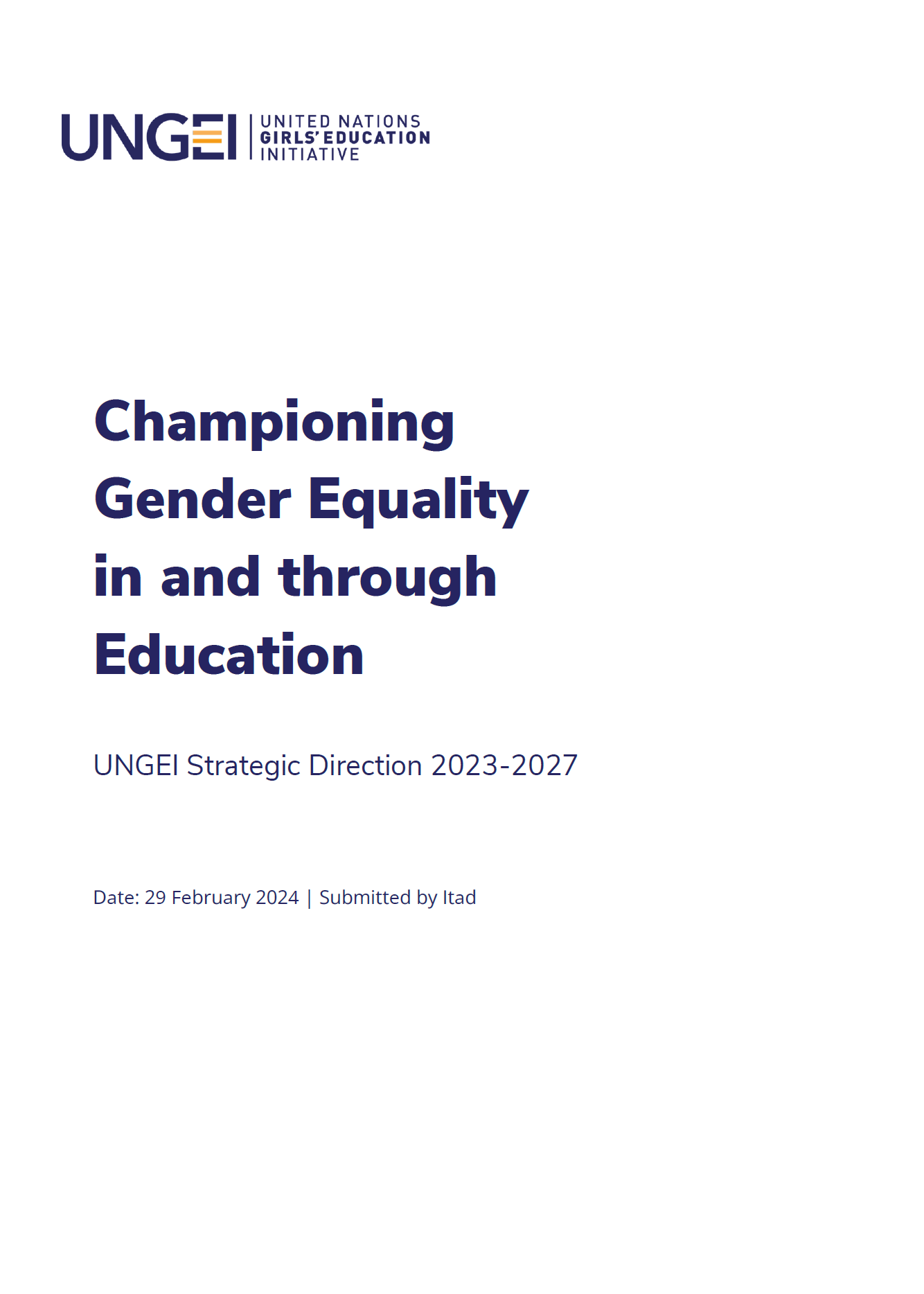 UNGEI Strategic Direction 2023-2027