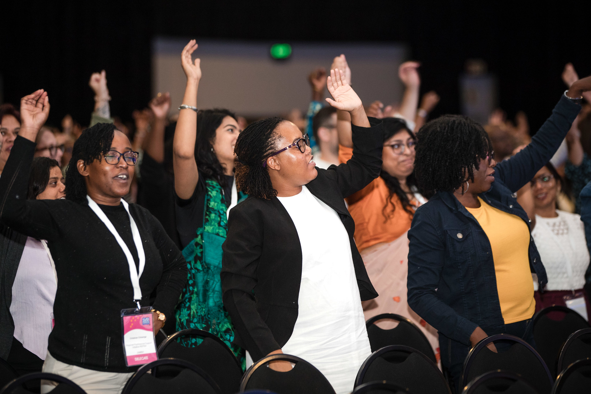 Participants engaging in activism at the Sexual Violence Research Initiative Forum 2024 (SVRI 2024)