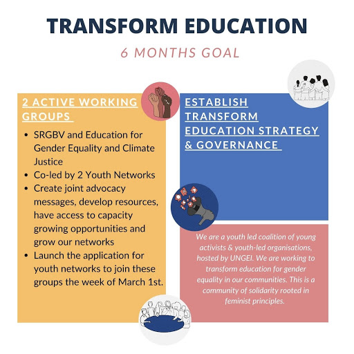 Transform Education 6 month plan graphic
