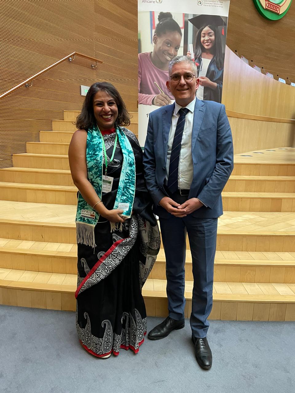 Antara Ganguli from UN Girls’ Education Initiative and Claude Blévin from Embassy of France in Ethiopia